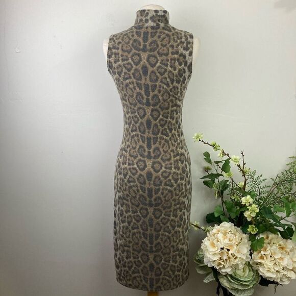ANTISTAR dress | Leopard Print | Body Con | size small | soft fuzzy - Picture 7 of 11